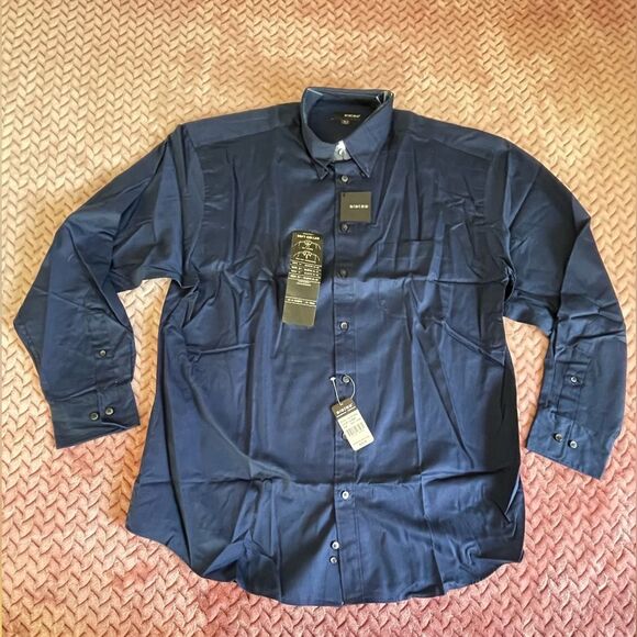 NWT Slates Formal Button Down Long Sleeve Shirt Mens Neck Size 16 1/2 - Picture 1 of 9
